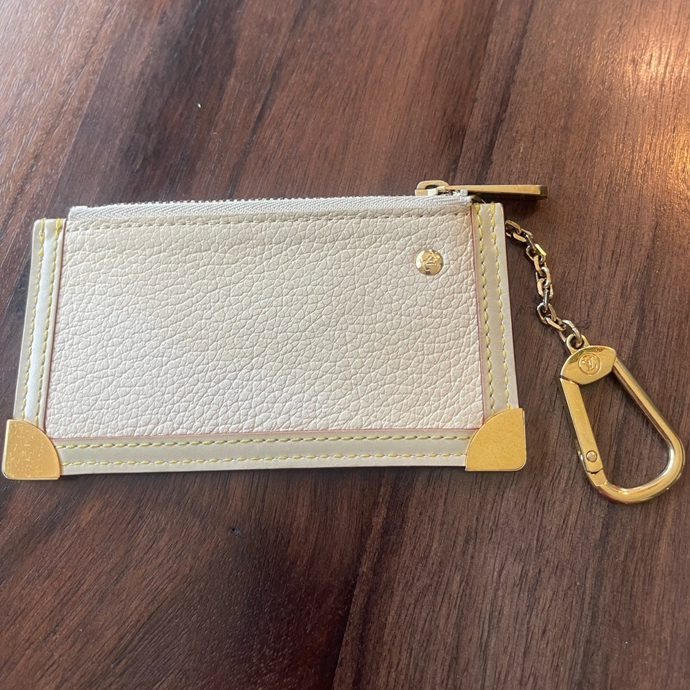 Louis Vuitton Cream and Gold Key & Card Holder